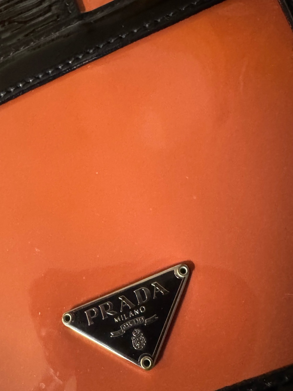 Vintage Prada šÆ% Authentic pinkish hues patent mini Bag with cards, dust bag set - Picture 12 of 17